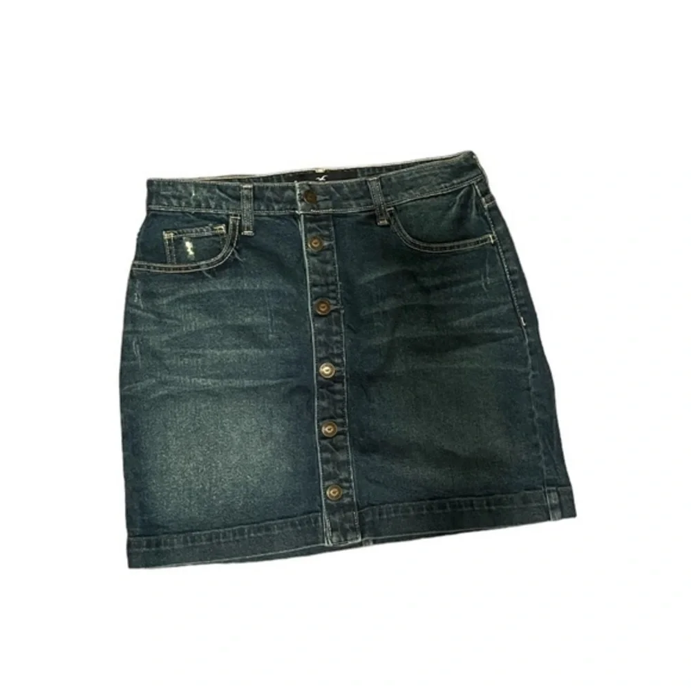 Hollister High Rise Vintage Stretch Button Front‎ Mini Skirts